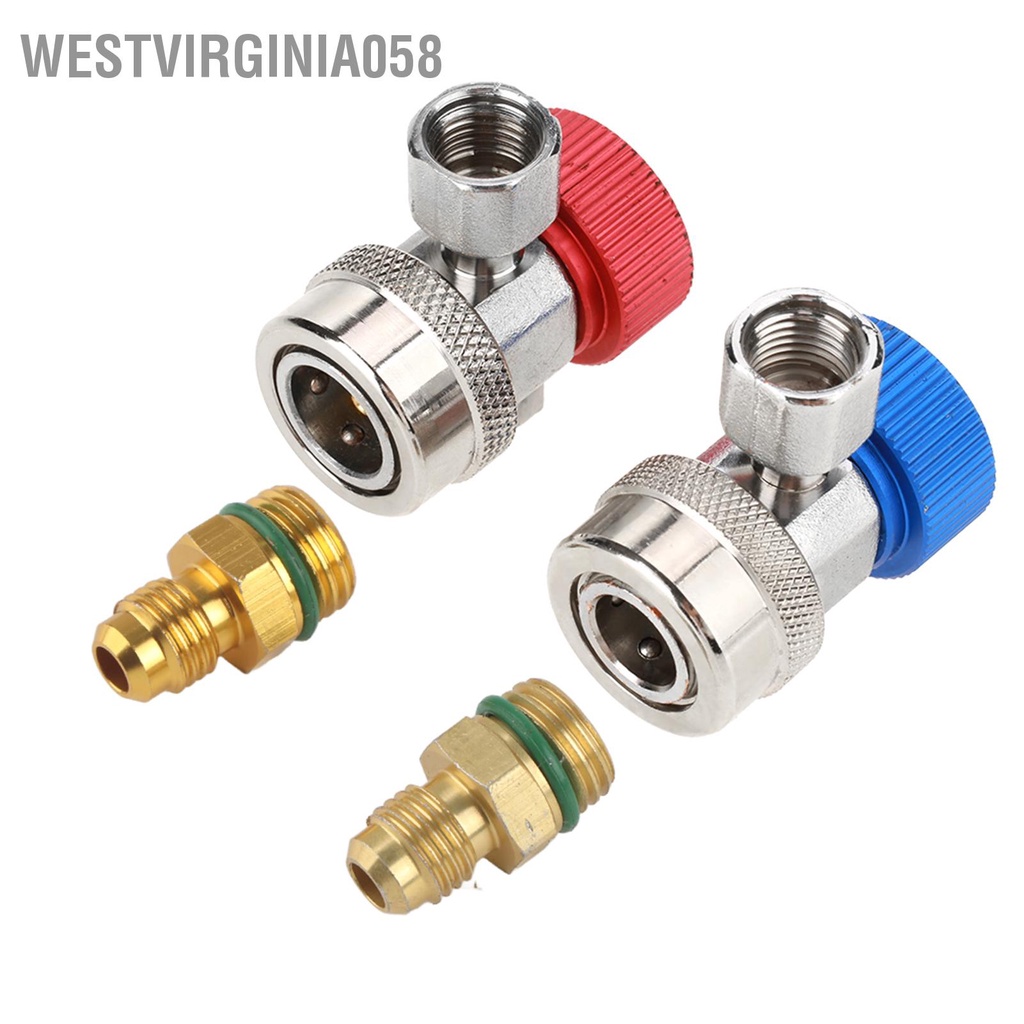 Có thể bán buôn Đầu nối nhanh R134 A / C Thấp Cao Bộ chuyển đổi bộ ghép điều hòa không khí có nắp Westvirginia058 Hàng giao ngay