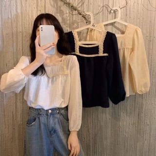 Áo sơ mi kiểu + sơ mi nữ tính