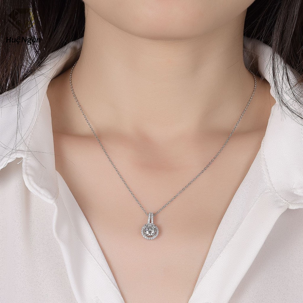 Dây chuyền bạc Ý 925 Huệ Ngân - Vòng tròn cá tính PP1593