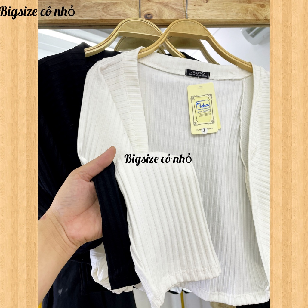 Áo khoác thun Bigsize CÔ NHỎ chống nắng gân đũa nữ form rộng croptop đẹp KG | BigBuy360 - bigbuy360.vn