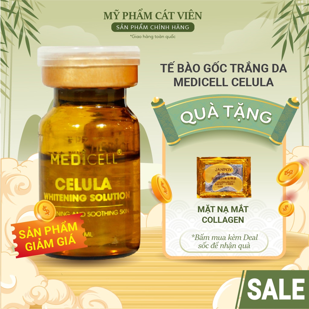 Tế bào gốc dưỡng trắng da Celula Medicell, chăm sóc da mờ thâm sạm se khít lỗ chân lông, dưỡng trắng bật tone - 1 lọ