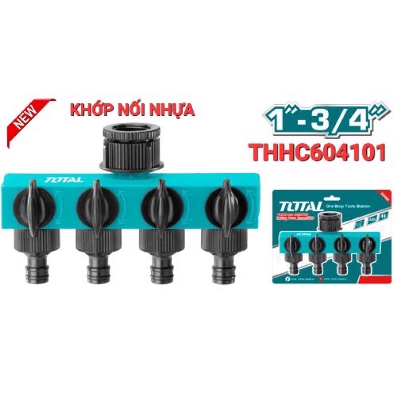 Bộ chia 4 đầu ra cho vòi nước TOTAL THHC604101