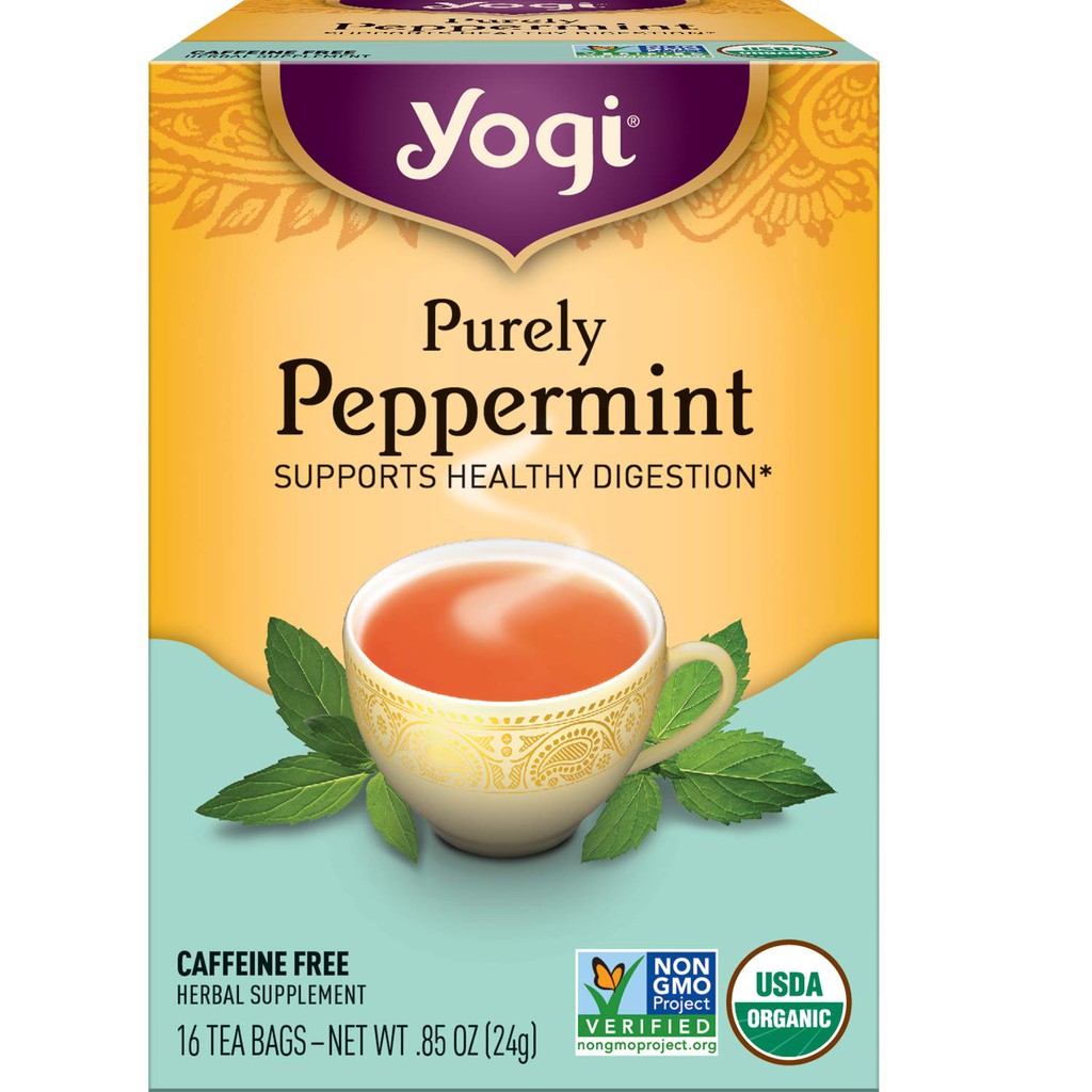 Trà hữu cơ bạc hà (Purely Peppermint Tea) - Yogi - 16bags - HCMShop