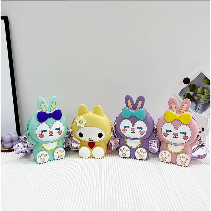 Túi Đeo Chéo Trẻ Em Mới Phim Hoạt Hình Dễ Thương Hình Thỏ Siêu Ngộ Nghĩnh Mẫu Mới