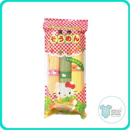 Mì Somen Rau Củ Hello Kitty 300Gram - Mì Somen Rau Củ Sợi Dài 3 Vị Rau Củ Rau Bina , Cà Rốt, Bí Đỏ