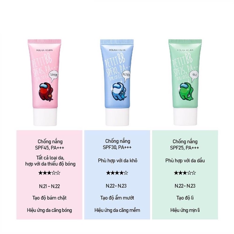 Kem nền Holika Holika Among Us Petit BB Cream SPF45/PA+++