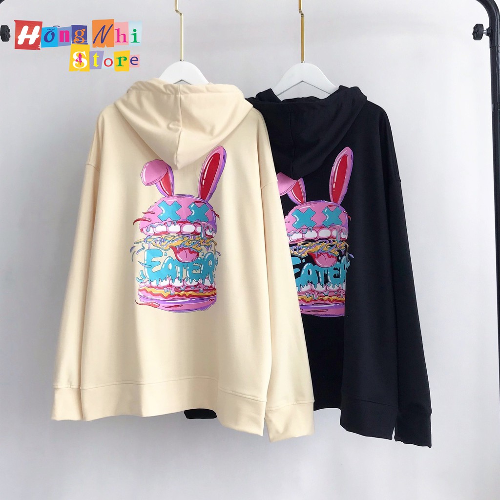 Áo Hoodie Zip In Hình Thỏ Hồng 2 Dáng Rộng - Khoác Hoodie Dây Kéo In Hình Unisex - MM | BigBuy360 - bigbuy360.vn