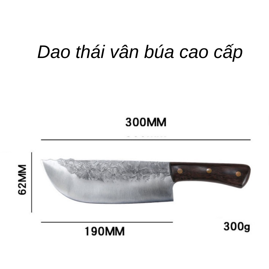 Dao Nhật Bản Cao Cấp Akatsuki Họa Tiết Nổi Vân Búa Thiết Kế Thép Không Gỉ Dòng Dao Thái - Hàng Bãi Nhật