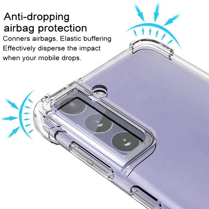 Ốp samsung S8 plus , S9 plus , Note 8 , S21 , S21 plus chống sốc trong suốt , có cạnh góc siêu dày bảo vệ