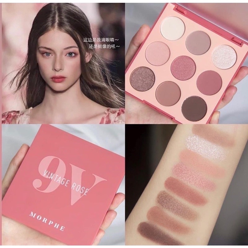 Bảng phấn mắt Morphe V9 Vintage Rose Artistry