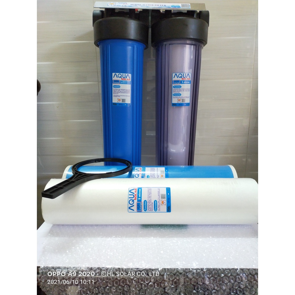 BỘ LỌC NƯỚC SINH HOẠT TẠI VÒI 2 CẤP BIGBLUE 20INCH - BỘ LỌC TỔNG ĐẦU NGUỒN DÙNG CHO SINH HOẠT, TẮM GIẶT, NẤU ĂN