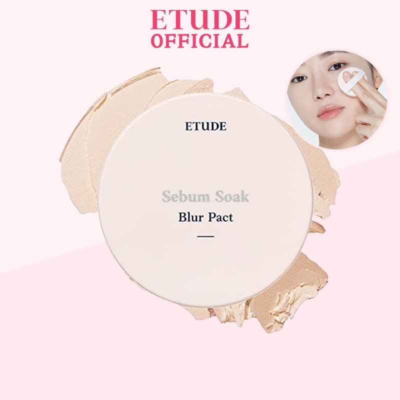 Phấn phủ ETUDE che mờ lỗ chân lông 9g Sebum Soak Blur Pact