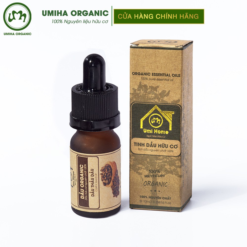 Dầu Thầu Dầu hữu cơ UMIHA nguyên chất | Castor Oil 100% Organic 10ml