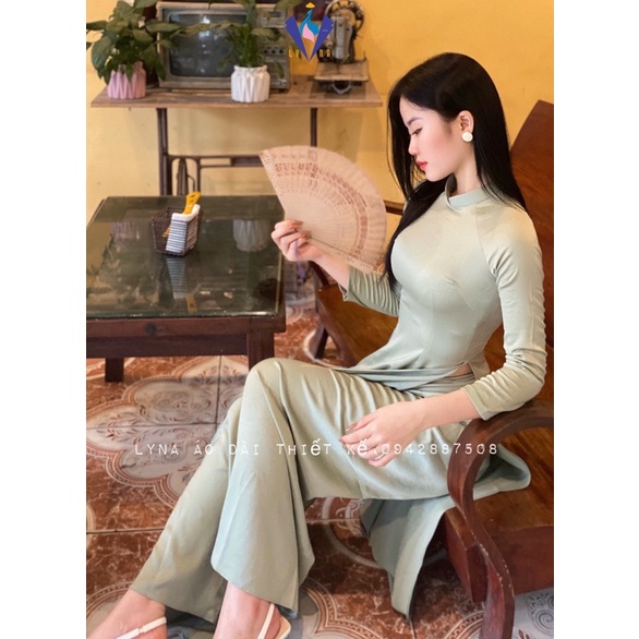 Áo dài xinh, áo dài truyền thống lụa mềm mại, tôn da tôn dáng, mặc sang