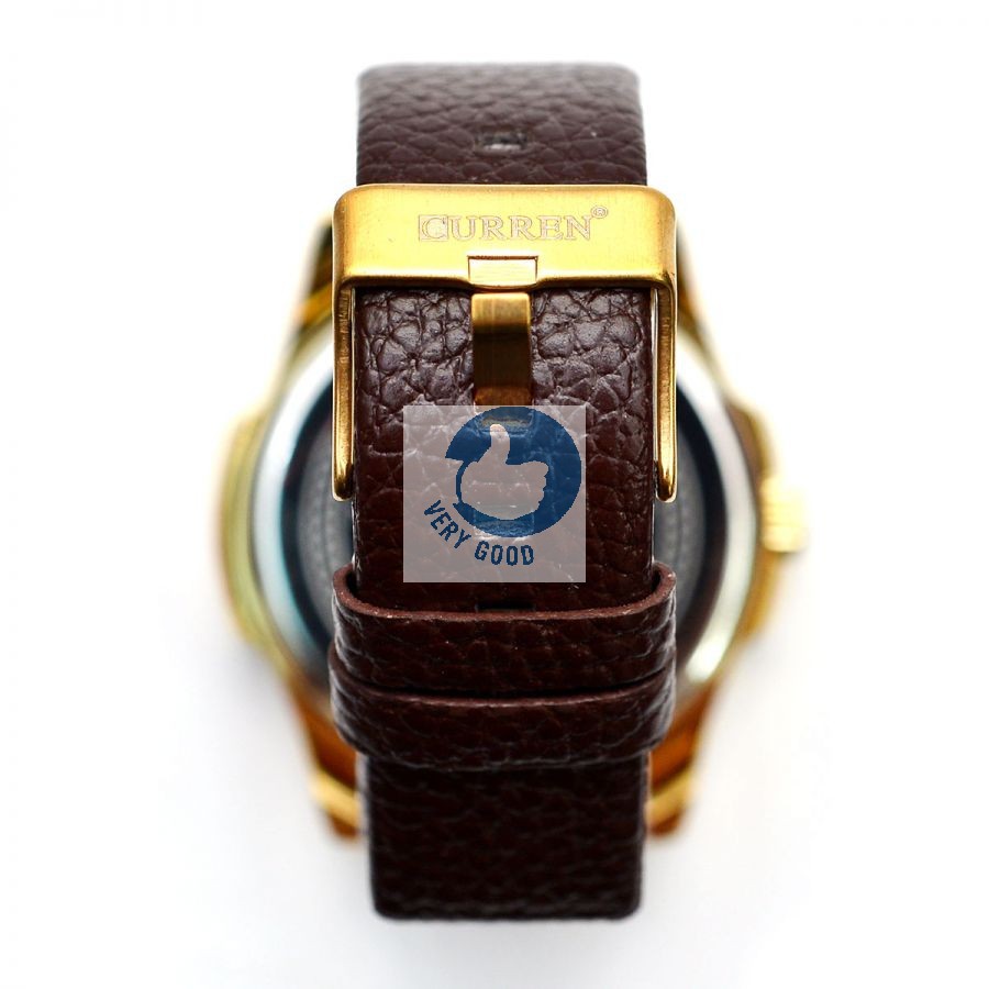 Đồng hồ nam Curren có lịch dây da sần