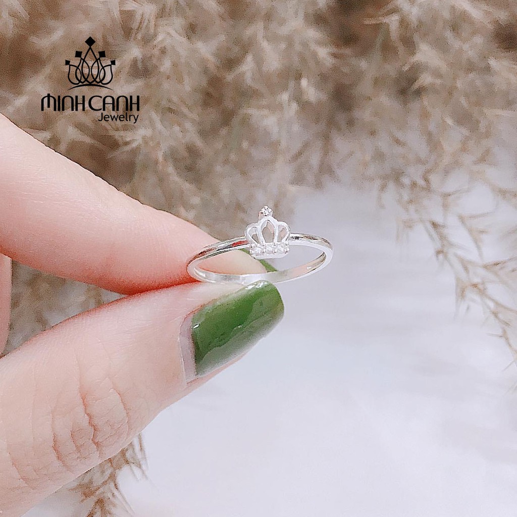 Nhẫn Bạc Nữ Vương Miện Trơn - Minh Canh Jewelry