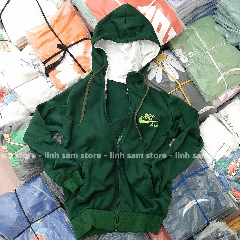 Áo khoác có mũ nón hoodie nỉ khóa kéo giá rẻ