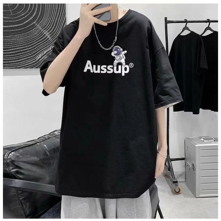 Áo thun tay ngắn dáng rộng in họa tiết phong cách cổ điển thời trang dành cho nam và nữ cỡ M-5XL