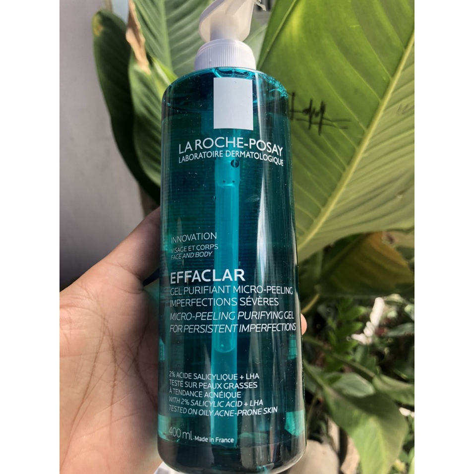Gel Rửa Mặt & Tắm La Roche-Posay Làm Sạch & Giảm Mụn 400ml Effaclar Micro-Peeling Purifying Gel 400ml