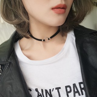 Vòng cổ nữ choker mặt tròn đơn giản dành cho bạn