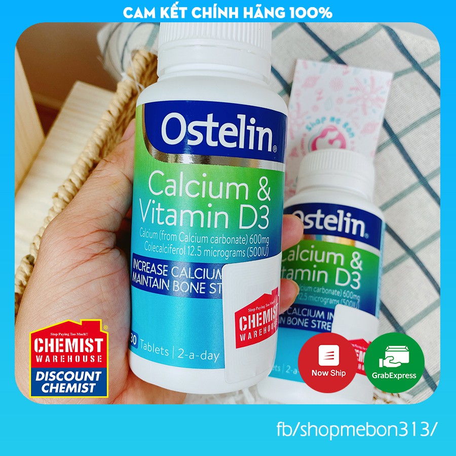 [Có Tem Chemist] Calcium & Vitamin D3, bổ sung Canxi cho bà bầu 130 viên (Date mới nhất) - Xuất xứ Úc Chính Hãng