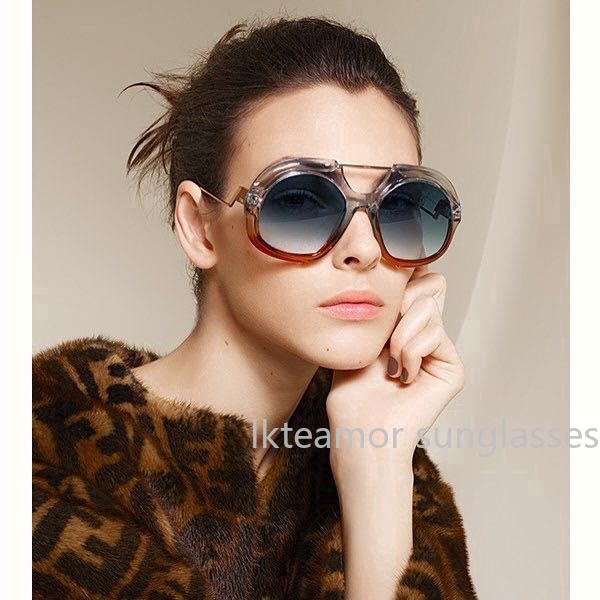 Kính râm oversize tròng lớn màu gradient