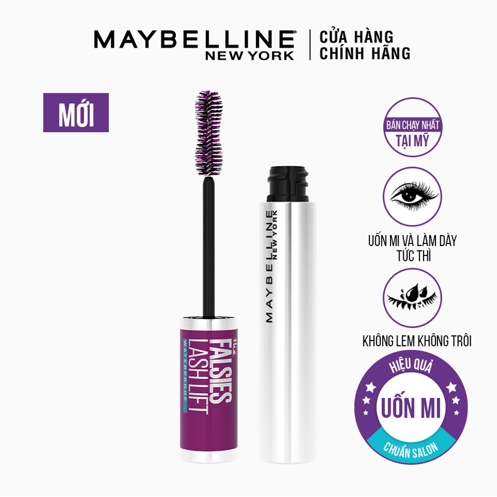 Chuốt mi, mascara, dày mi, cong mi tức thì Maybelline The Falsies Lash Lift Mascara