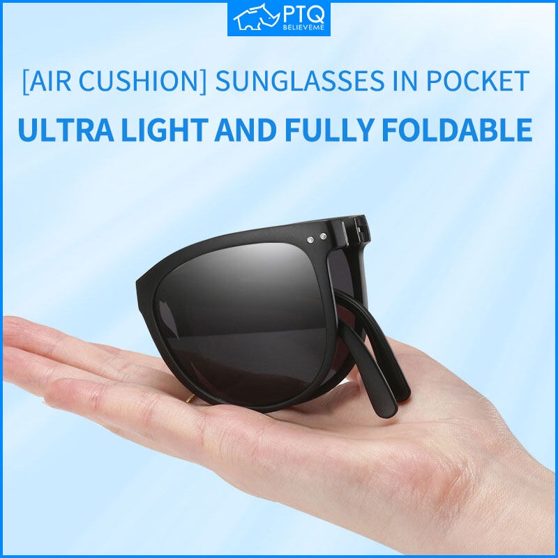 Kính Mát Gọng Oval Chống Nắng Cao Cấp Gấp Gọn Tiện Lợi Cho Nam Nữ