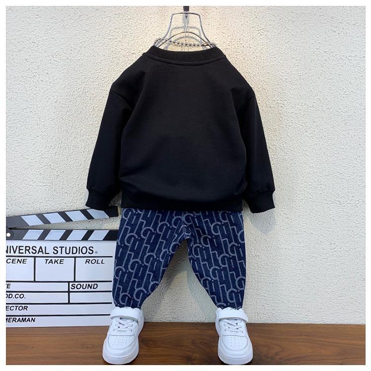 Bộ quần áo denim 2 món thời trang mùa thu cho bé trai