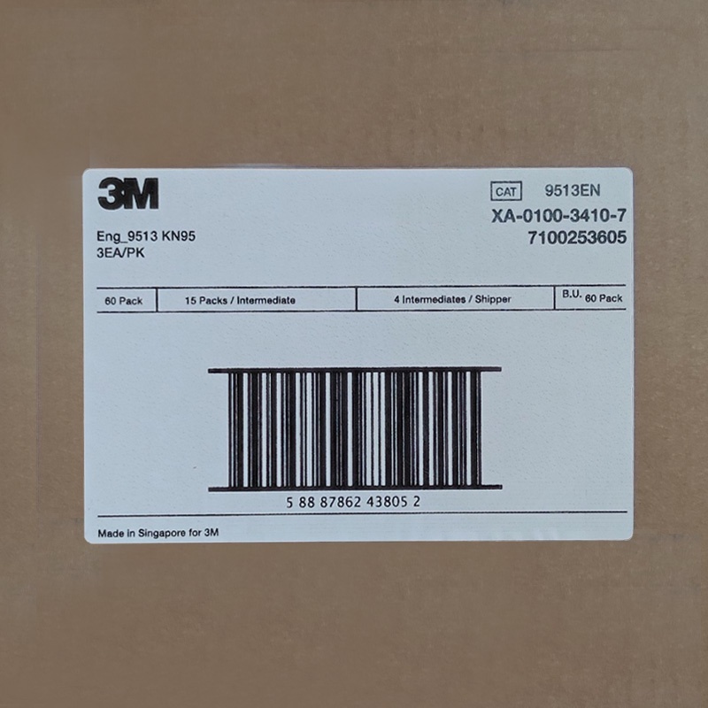 Khẩu trang 3M 9513 KN95, lọc tối thiểu 95%