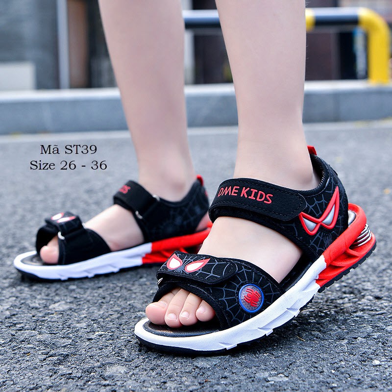 Dép siêu nhân sandal bé trai phong cách Hàn đế Lò xo thời trang full size 3 - 12 tuổi ST39 kèm ảnh thực tế