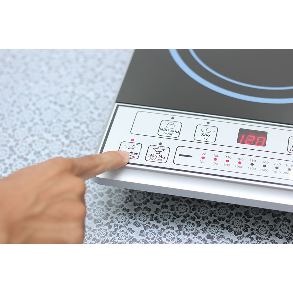Bếp điện từ Midea MI-B2015DE 2000w + Nồi lẩu - Bảo Hành 12 Tháng