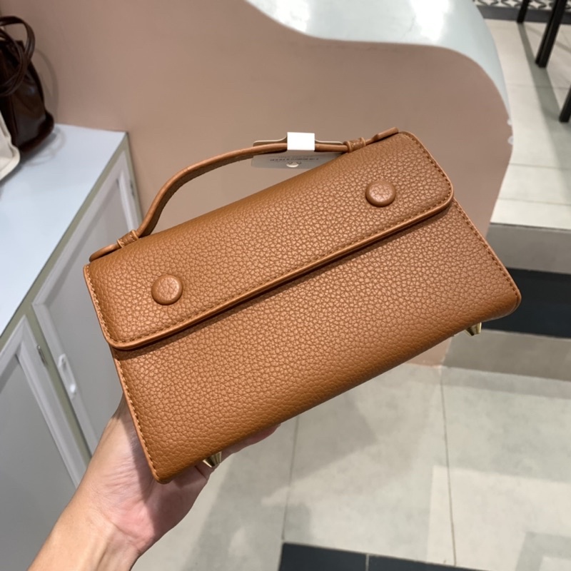 Túi da nắp gập 2 nút