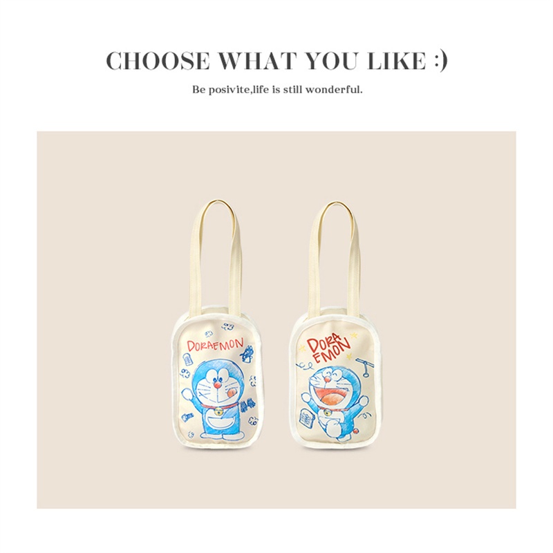 Túi Xách Canvas Họa Tiết Doraemon Dễ Thương Phong Cách Nhật Bản