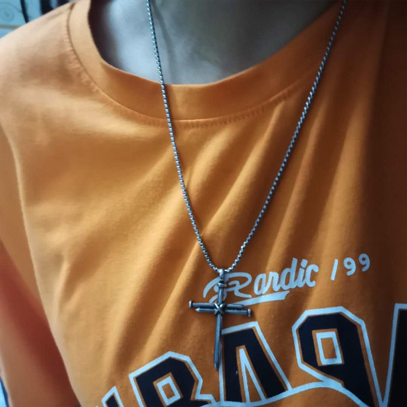 [Giao Hàng Miễn Phí] Dây Chuyền Đôi Hình Chữ Thập 2202 Phong Cách Độc Đáo Dễ Phối Đồ