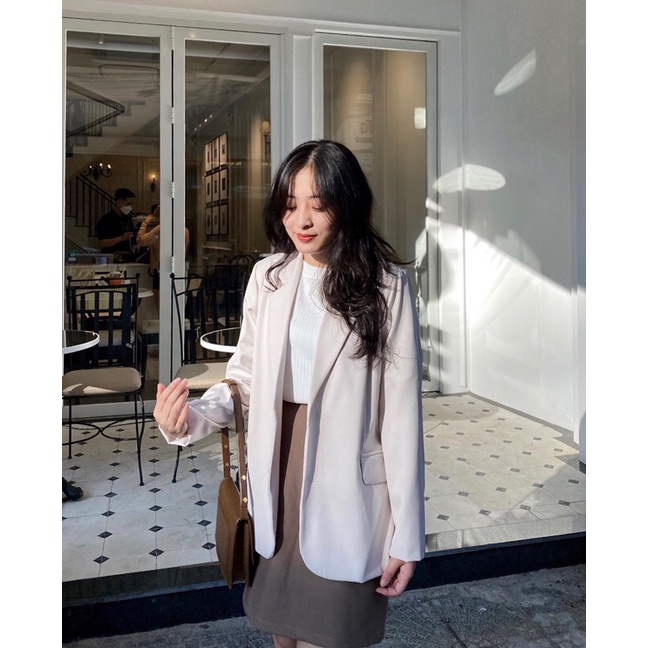 Áo khoác blazer nữ form rộng thiết kế Ma Vie