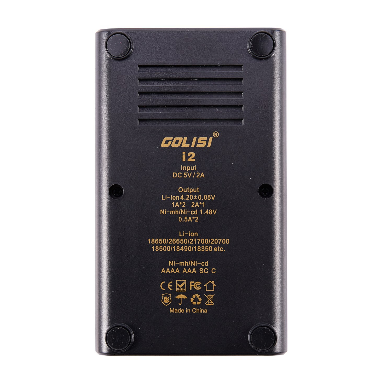 Bộ Sạc Pin Golisi I2 2.0a 18650 26650 20700 21700