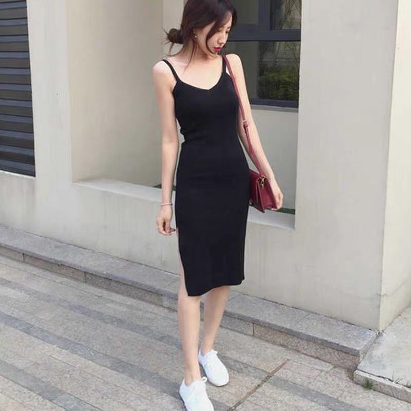 Đầm body 2 dây dáng ôm sexy xẻ đùi ulzzang Hàn Quốc - Roxie | BigBuy360 - bigbuy360.vn