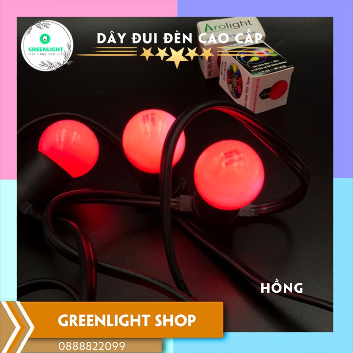 Dây Đèn Trang trí Ngoài trời 5m 10m đủ mét đủ bóng, LED Arolight chất lượng siêu sáng, trang trí quán cà phê sân vườn