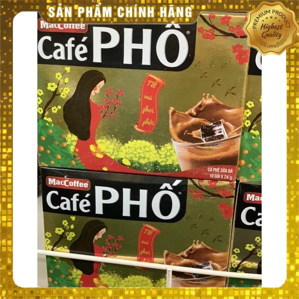 Cà Phê Sữa Đá Phố Hộp 240g ( 10 gói x 24g )
