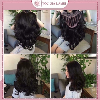  Tóc Giả Nữ Đẹp  Kẹp Chữ U Xoăn Ngắn 40cm 