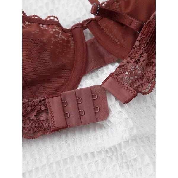 Set Đồ Lót Ren Hoa Nhí Hai Lớp Kèm Hai Dây Siêu Đẹp, Bộ Nội Y Cao Cấp Phong Cách Sexy