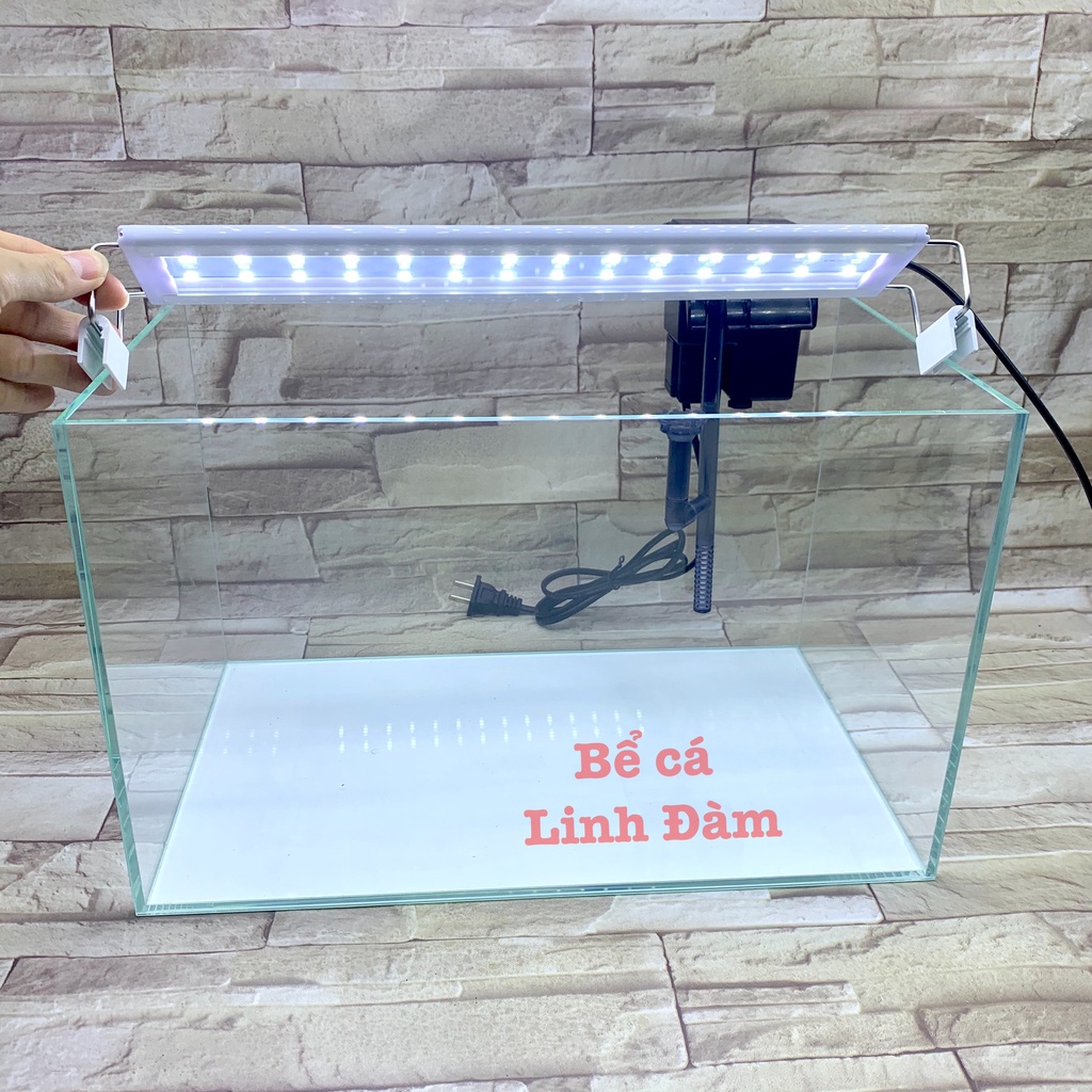 Bộ bể cá cảnh mini kính siêu trong dài 40cm - Bể cá thủy sinh để bàn