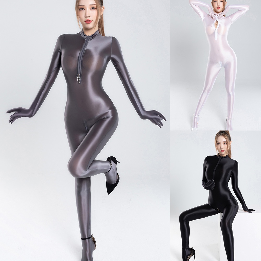 Áo liền quần tay dài chất liệu nylon thoải mái quyến rũ cho nữ