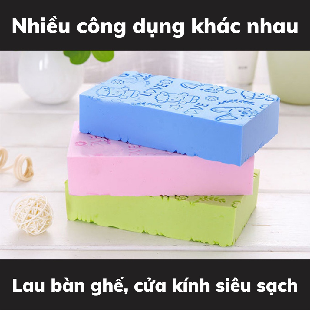 Mút kì ghét mút tắm Hàn Quốc dạng bọt biển siêu sạch cao su tổng hợp mềm mại thấm mút tốt an toàn cho trẻ em