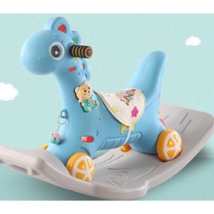 Ngựa Bập Bênh Cho Bé Yêu, Xe Chòi Chân 2 in 1 Có Nhạc