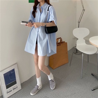 Sơ mi cộc tay dáng over size