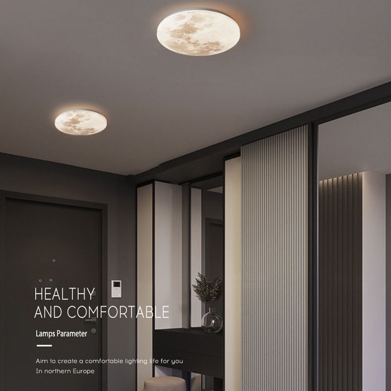 Đèn trang trí phòng ngủ led / phòng khách hình mặt trăng phong cách bắc âu tối giản hiện đại sáng tạo