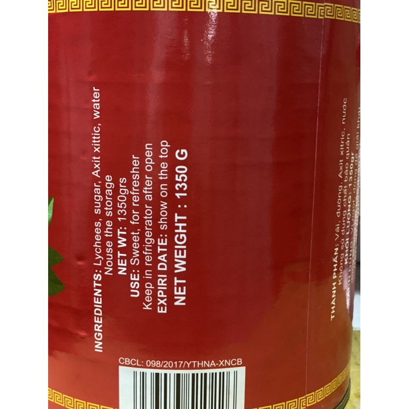 Vải thiều nước đường Thanh Hà 565gr