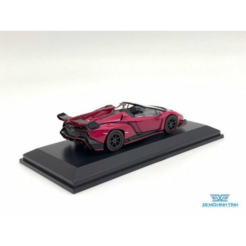 Xe Mô Hình Lamborghini Veneno Roadster 1:64 Kyosho (Hồng)